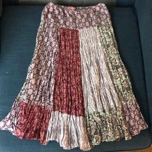 Urban outfitters Lux patchwork crinkle skirt M